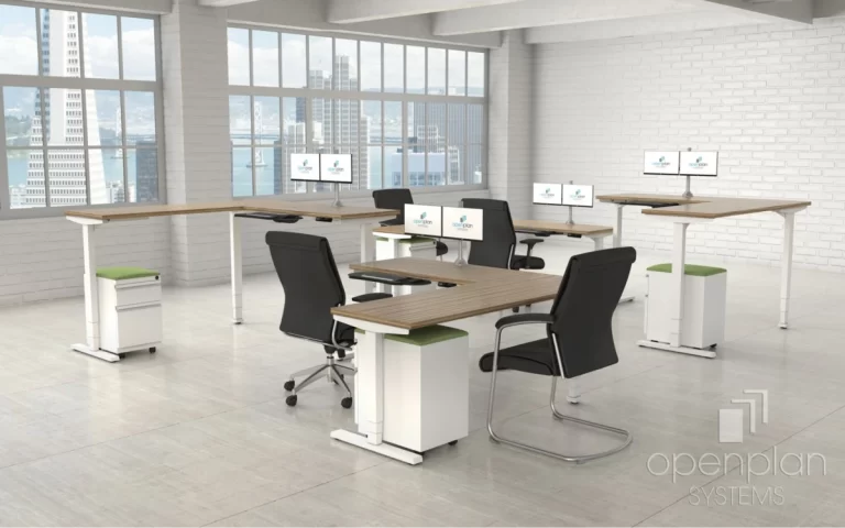 Adjustable-height desk product example