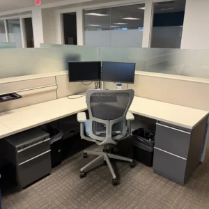 used knoll cubicles for sale – 6x6 powered workstations with glass