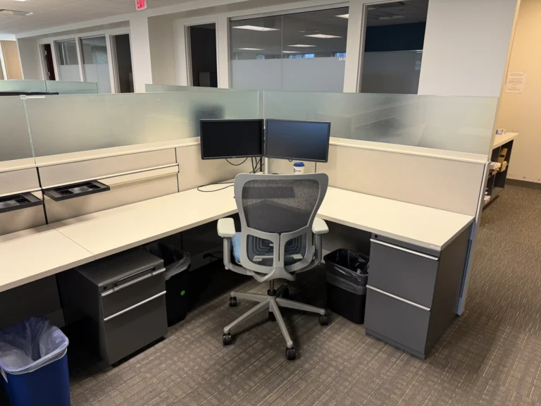 used knoll cubicles for sale – 6x6 powered workstations with glass