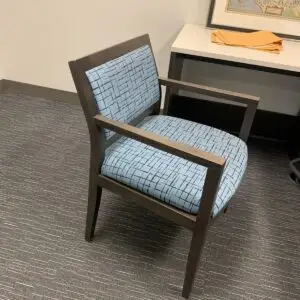 Used Global Guest Chair – Blue Patterned Upholstery