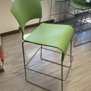 Used Izzy Jazz Breakroom Stool – Green, 30-Inch Seat