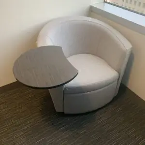Used Round Lounge Chair with Tablet Surface